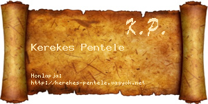 Kerekes Pentele névjegykártya